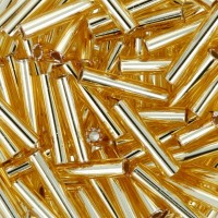 Бисер Япония "TOHO" BUGLE №3   9 мм  500 г №0022 св.золотистый