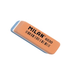 "Milan"   Ластик 6030 скошенный биколор   56x15x12 мм  30 шт. CPM6030 ассорти