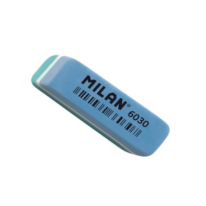 "Milan"   Ластик 6030 скошенный биколор   56x15x12 мм  30 шт. CPM6030 ассорти
