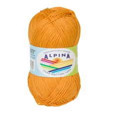 Пряжа ALPINA "SATI"   100\% мерсеризованный хлопок   10 шт. х  50 г  170 м ± 10 м №338 желто-оранжевый