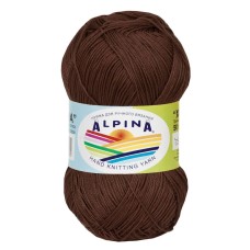 Пряжа ALPINA "XENIA"   100\% мерсеризованный хлопок   10 шт. х  50 г  240 м ± 10 м №838 т.коричневый