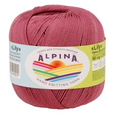 Пряжа ALPINA "LILY" 2   100\% мерсеризованный хлопок   10 шт. х  50 г  175 м ± 5 м №804 св.сиреневый