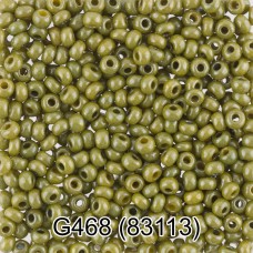 Бисер Чехия "GAMMA" круглый 7   10/0   2.3 мм  50 г  1-й сорт G468 св.оливковый ( 83113 )