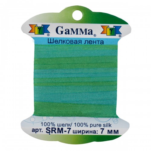 "Gamma"   шелковая   SRM-7   ФАСОВКА   0.2 -  7 мм  9.1 м ± 0.5 м M115 бл.зеленый/изумрудный
