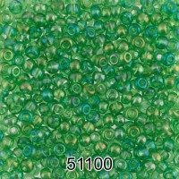 Бисер Чехия круглый 1   10/0   2.3 мм  500 г 51100 (Ф536) зеленый