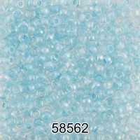Бисер Чехия круглый 1   10/0   2.3 мм  500 г 58562 (Ф558) св.голубой