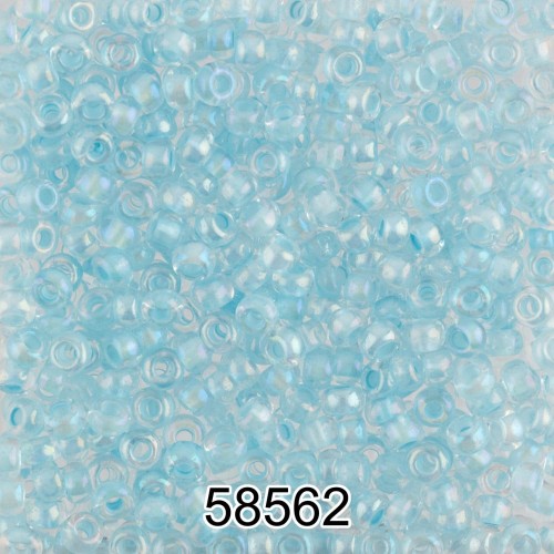 Бисер Чехия круглый 1   10/0   2.3 мм  500 г 58562 (Ф558) св.голубой