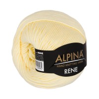Пряжа ALPINA "RENE"   100\% мерсеризованный хлопок   10 шт. х  50 г  105 м ± 5 м №006 св.желтый