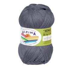 Пряжа ALPINA "XENIA"   100\% мерсеризованный хлопок   10 шт. х  50 г  240 м ± 10 м №091 т.серый