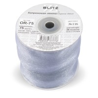 Лента капроновая 75 мм ( 3 ")  "BLITZ"   OR-75   22.8 м ± 0.5 м №116 св.серый