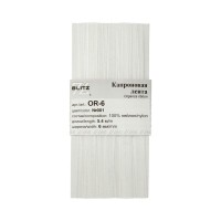 Лента капроновая 6 мм ( 1/4 ")  "BLITZ"   OR-6   ФАСОВКА   5 х  5.4 м №001 белый