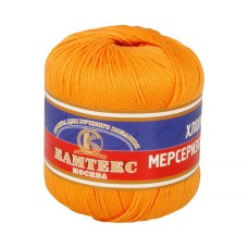 Пряжа Камтекс КТ "Хлопок мерсериз"   100\% хлопок   10 шт. х  50 г  200 м 035 оранж.
