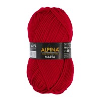 Пряжа ALPINA "MARTA"   100\% тактифил   5 шт. х  100 г  120 м ± 6 м №021 красный