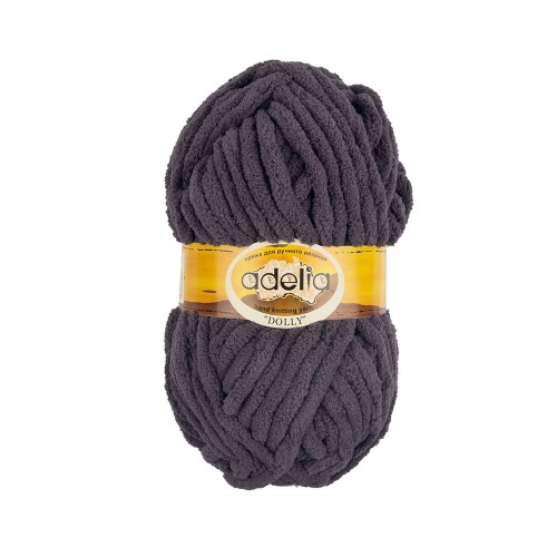Пряжа ADELIA "DOLLY"   100\% полиэстер   5 шт. х  100 г  40 м ± 3 м №26 т.серый