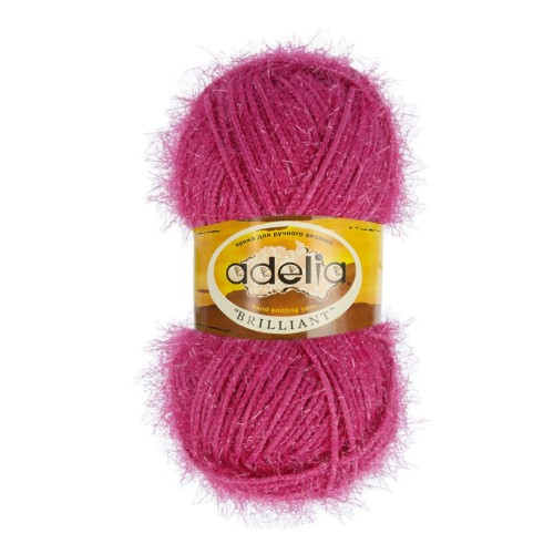 Пряжа ADELIA "BRILLIANT"   100\% полиэстер   10 шт. х  50 г  90 м ± 5 м №06 розовый