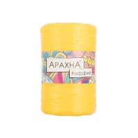 Пряжа ARACHNA "Raffia"   100\% полипропилен   5 шт. х  50 г ± 10 г  200 м ± 12 м №15 желтый