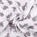 Ткань PEPPY Ткань муслиновая ФАСОВКА EMBRACE 100\% хлопок 100 х 125 см Shannon Fabrics elephants silver