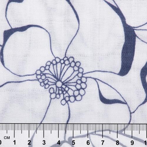 Ткань "PEPPY"   Ткань муслиновая   ФАСОВКА   EMBRACE   100\% хлопок   100 х  125 см  Shannon Fabrics bouquet cobalt