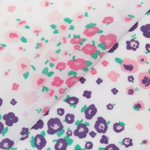 Ткань "PEPPY"   Ткань муслиновая   ФАСОВКА   EMBRACE   100\% хлопок   100 х  125 см  Shannon Fabrics floral fields fuchsia