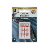 Иглы для быт. шв. машин "ORGAN"   универсальные №70-100    5 шт  в блистере 5121000BL ассорти