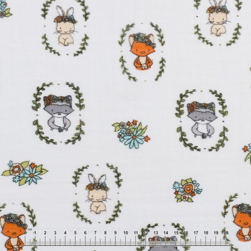 Ткань "Shannon Fabrics"   Ткань муслиновая   SMD EMBRACE   100\% хлопок   125 см ± 2 см flower crowns saltwater