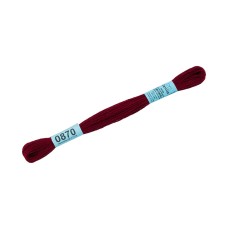 Нитки для вышивания "Gamma"    мулине  ( 0820-3070 )  100\% хлопок   24 x  8 м №0870 т.бордовый