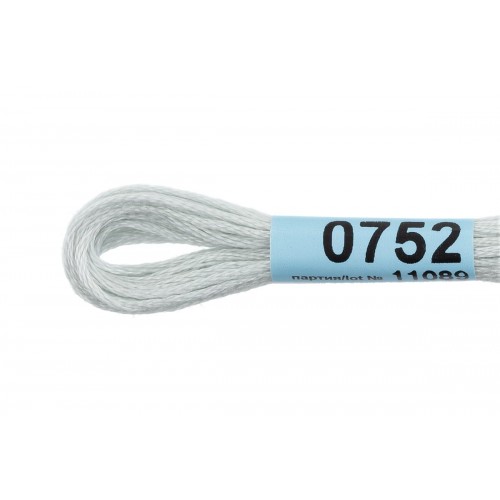 Нитки для вышивания "Gamma"    мулине  ( 0207-0819 )  100\% хлопок   24 x  8 м №0752 св-серо-голубой