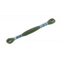 Нитки для вышивания "Gamma"    мулине  ( 0001-0206 )  100\% хлопок   24 x  8 м №0036 серо-зеленый