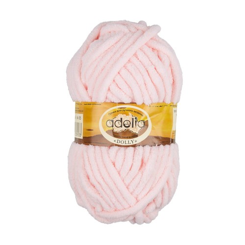 Пряжа ADELIA "DOLLY"   100\% полиэстер   5 шт. х  100 г  40 м ± 3 м №05 св.розовый