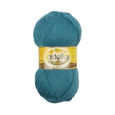 Пряжа ADELIA "LEDA"   99\% акрил, 1\% люрекс   5 шт. х  100 г  340 м ± 8 м №207 морская волна