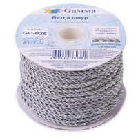 Шнур "Gamma"   2.5 мм  GC-025   витой   50 м ± 0.5 м под серебро