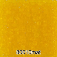 Бисер Чехия круглый 4   10/0   2.3 мм  500 г 80010 mat (Ф640) жёлтый мат.