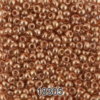 Бисер Чехия круглый 6   10/0   2.3 мм  500 г 18305 (Ф649) т.золотой/металлик