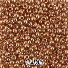 Бисер Чехия круглый 6   10/0   2.3 мм  500 г 18305 (Ф649) т.золотой/металлик