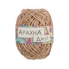 Пряжа ARACHNA "Jute"   100\% джут   5 шт. х  100 г ± 10 г  90 м ± 5 м № 005 розово-бежевый
