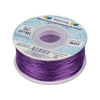 Шнур "Gamma"   1 мм  GC-001MC   цв. метал.   100 м ± 0.5 м №03 фиолетовый