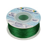 Шнур "Gamma"   1 мм  GC-001MC   цв. метал.   100 м ± 0.5 м №07 зеленый