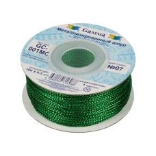 Шнур "Gamma"   1 мм  GC-001MC   цв. метал.   100 м ± 0.5 м №07 зеленый
