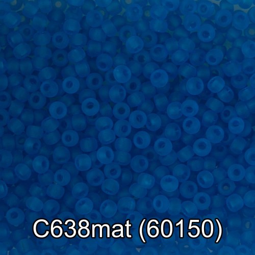 Бисер Чехия "GAMMA" круглый 3   10/0   2.3 мм  50 г  1-й сорт C638mat св.синий мат. ( 60150 )
