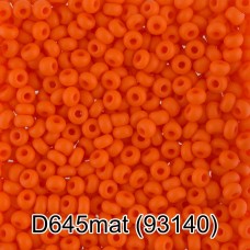 Бисер Чехия "GAMMA" круглый 4   10/0   2.3 мм  10 х  5 г  1-й сорт D645mat яр.оранжевый мат. ( 93140 )