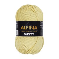 Пряжа ALPINA "MISTY"   70\% хлопок, 30\% шерсть   10 шт. х  50 г  105 м ± 5 м №12 пыльно-желтый