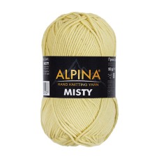 Пряжа ALPINA "MISTY"   70\% хлопок, 30\% шерсть   10 шт. х  50 г  105 м ± 5 м №12 пыльно-желтый