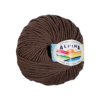 Пряжа ALPINA "MARGO"   100\% мериносовая шерсть   10 шт. х  50 г  75 м ± 4 м  СК/Распродажа №03 т.коричневый