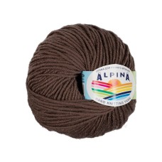 Пряжа ALPINA "MARGO"   100\% мериносовая шерсть   10 шт. х  50 г  75 м ± 4 м  СК/Распродажа №03 т.коричневый