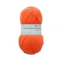 Пряжа Пехорская ПТ "Ангорская теплая"   60\% акрил, 40\% шерсть   5 шт. х  100 г  480 м ± 29 м №396 настурция
