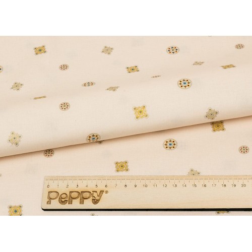 Ткань для пэчворка PEPPY   ИНДИЙСКОЕ САРИ   ФАСОВКА   60 x 110 см  146 г/кв.м ± 5   100\% хлопок ИС-05 кремовый