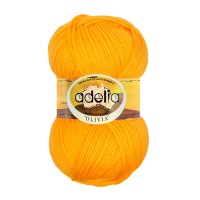 Пряжа ADELIA "OLIVIA"   60\% акрил, 40\% шерсть   5 шт. х  100 г  250 м ± 10 м №03 желтый