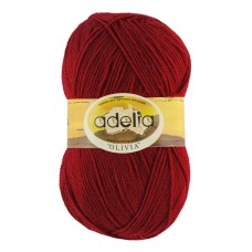 Пряжа ADELIA "OLIVIA"   60\% акрил, 40\% шерсть   5 шт. х  100 г  250 м ± 10 м №17 бордо