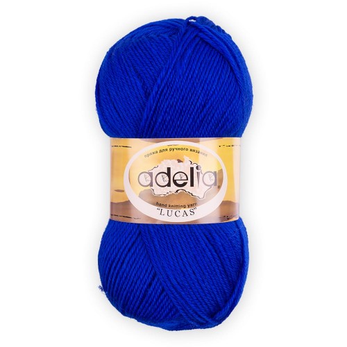 Пряжа ADELIA "LUCAS"   70\% шерсть, 30\% акрил   5 шт. х  100 г  218 м ± 10 м №13 синий