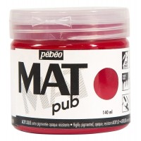 Краска акриловая "PEBEO"   экстра матовая Mat Pub №2   140 мл 256007 карминовый